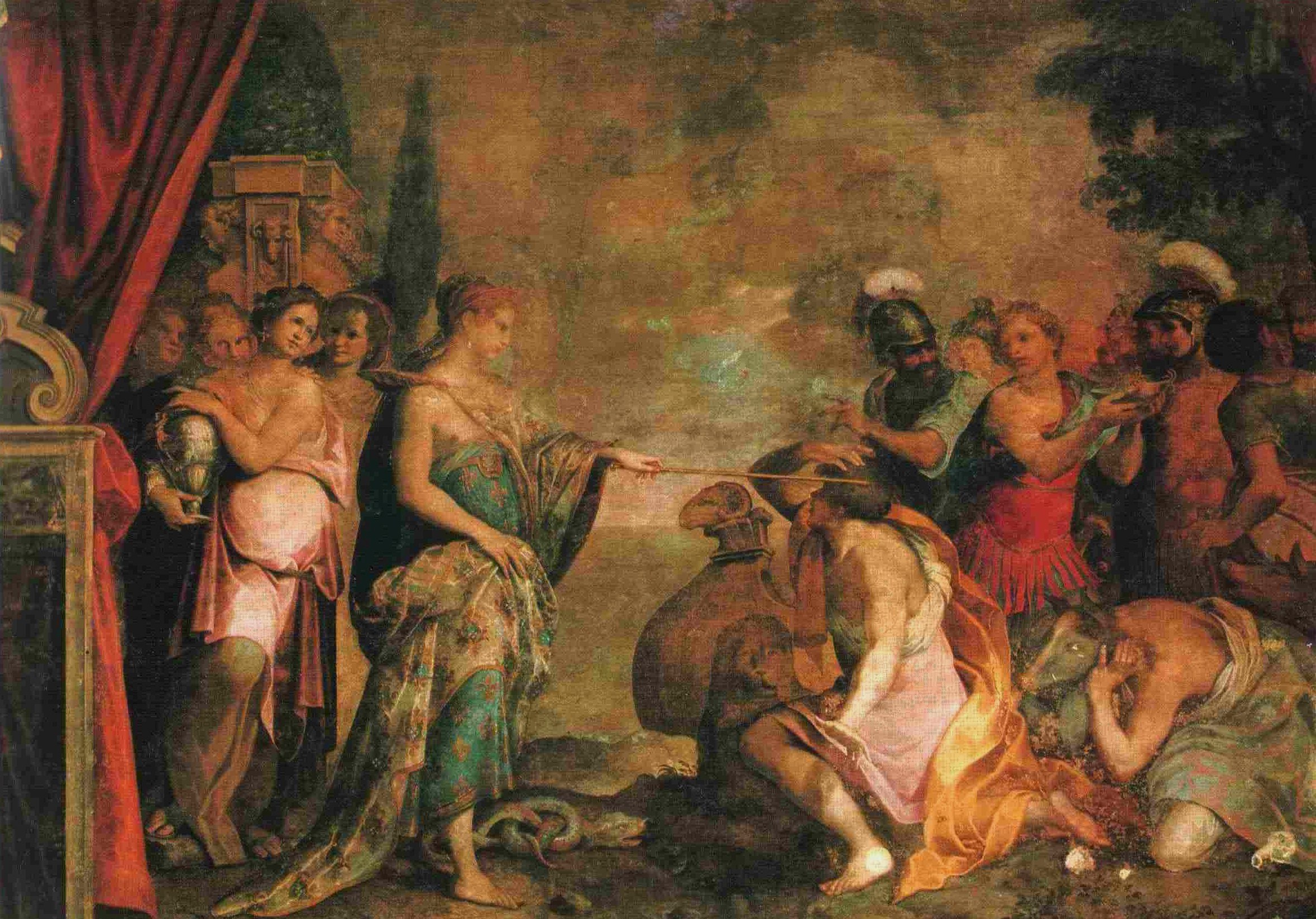  Circe transforms Ulysses' companions back to human form